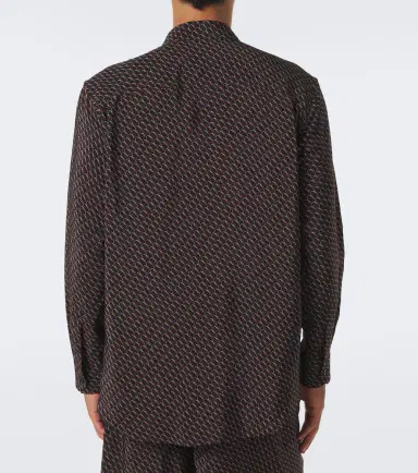 Saint Laurent Cassandre printed silk shirt | Thumbnail 3 Saint Laurent Cassandre printed silk shirt | Thumbnail 3