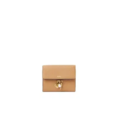 Chloé Small Chloé Charms tri-fold wallet in grained leather | Thumbnail 1 Chloé Small Chloé Charms tri-fold wallet in grained leather | Thumbnail 1