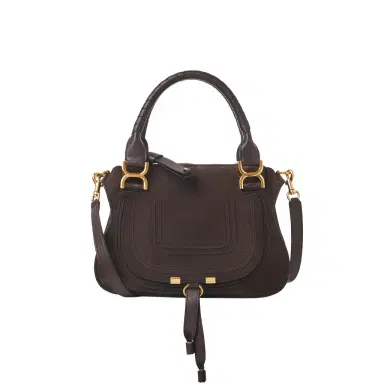 Chloé Small Marcie bag in suede leather | Thumbnail 1 Chloé Small Marcie bag in suede leather | Thumbnail 1