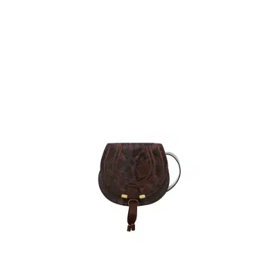 Chloé Small Marcie saddle bag in python-effect leather | Thumbnail 1 Chloé Small Marcie saddle bag in python-effect leather | Thumbnail 1