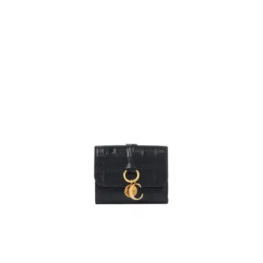 Chloé Small Alphabet tri-fold in croco-effect leather | Thumbnail 1 Chloé Small Alphabet tri-fold in croco-effect leather | Thumbnail 1