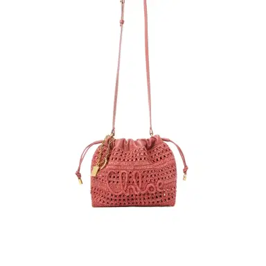 Chloé Mini Summer Banana drawstring shoulder bag in raffia | Thumbnail 1 Chloé Mini Summer Banana drawstring shoulder bag in raffia | Thumbnail 1