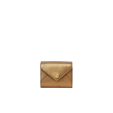 Chloé Small Envelope tri-fold in metallized leather | Thumbnail 1 Chloé Small Envelope tri-fold in metallized leather | Thumbnail 1