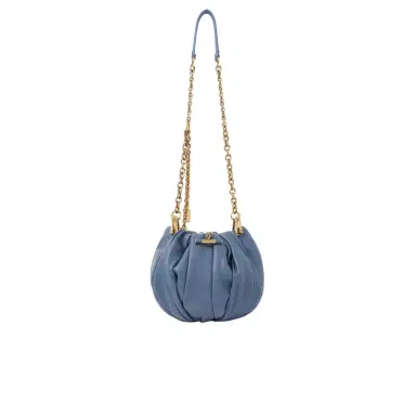 Chloé Chloé Plissé shoulder bag with chain in pleated leather | Thumbnail 1 Chloé Chloé Plissé shoulder bag with chain in pleated leather | Thumbnail 1