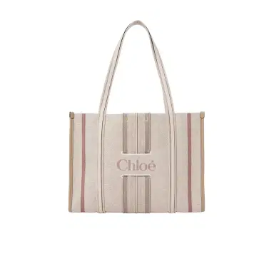 Chloé Woody Loop tote bag in canvas | Thumbnail 1 Chloé Woody Loop tote bag in canvas | Thumbnail 1