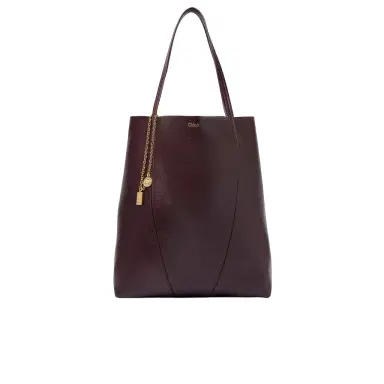 Chloé Large Chloé Spin tote bag in grained leather | Thumbnail 1 Chloé Large Chloé Spin tote bag in grained leather | Thumbnail 1