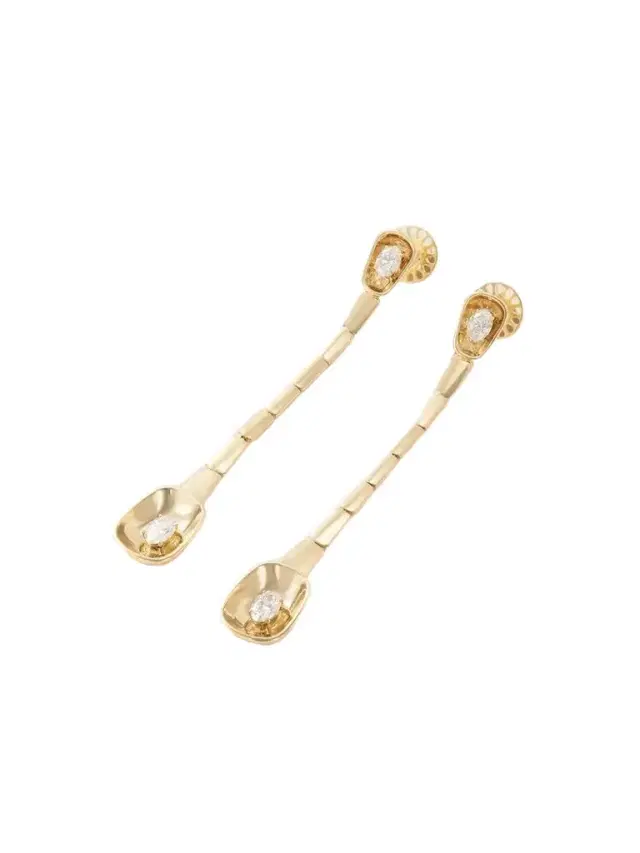 Look 18-karat Gold Diamond Earrings Look 18-karat Gold Diamond Earrings