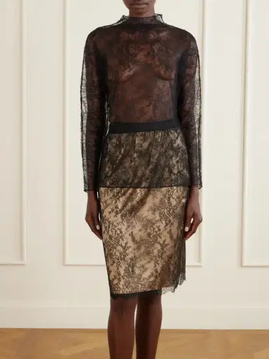 Carine Gilson Straight Lace Midi Skirt | Thumbnail 3 Carine Gilson Straight Lace Midi Skirt | Thumbnail 3