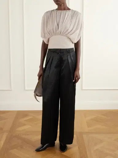 Abadia Draped Ruched Jersey Blouse | Thumbnail 2 Abadia Draped Ruched Jersey Blouse | Thumbnail 2