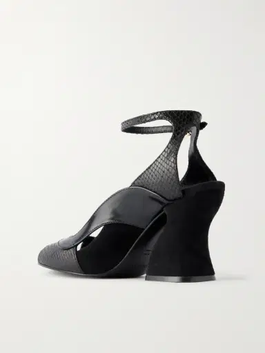 Zimmermann Marvi 75 Smooth, Python-effect Leather And Suede Sandals | Thumbnail 3 Zimmermann Marvi 75 Smooth, Python-effect Leather And Suede Sandals | Thumbnail 3