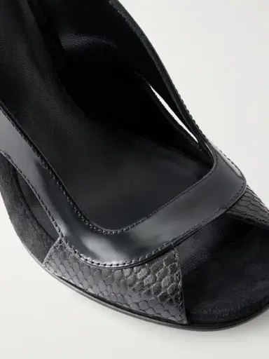 Zimmermann Marvi 75 Smooth, Python-effect Leather And Suede Sandals | Thumbnail 5 Zimmermann Marvi 75 Smooth, Python-effect Leather And Suede Sandals | Thumbnail 5