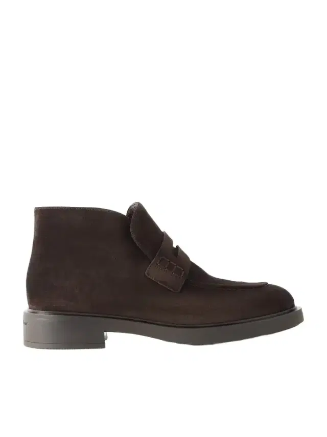 Suede Penny Loafer Ankle Boots Suede Penny Loafer Ankle Boots