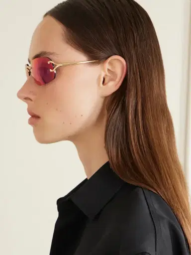 Cartier Eyewear Motifs De Cartier Round-frame Recycled-acetate Gold-tone Sunglasses | Thumbnail 5 Cartier Eyewear Motifs De Cartier Round-frame Recycled-acetate Gold-tone Sunglasses | Thumbnail 5
