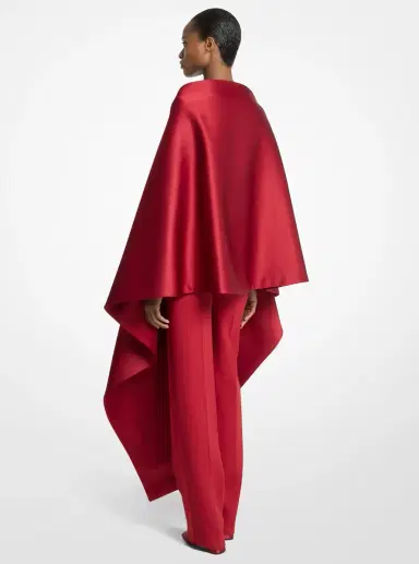 Michael Kors Collection Double Silk Satin Opera Shawl | Thumbnail 2 Michael Kors Collection Double Silk Satin Opera Shawl | Thumbnail 2
