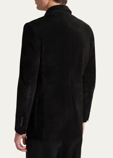 TOM FORD Men's Suede Single-Breasted Blazer | Thumbnail 3 TOM FORD Men's Suede Single-Breasted Blazer | Thumbnail 3