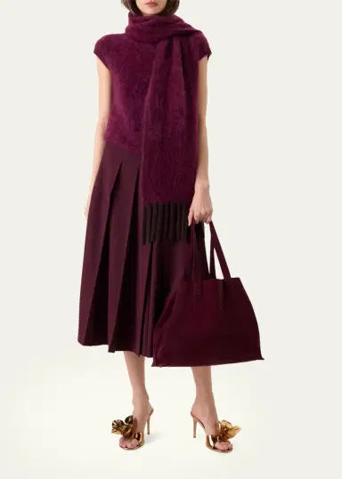 Akris Mock-Neck Cloud Cashmere Cap-Sleeve Sweater | Thumbnail 2 Akris Mock-Neck Cloud Cashmere Cap-Sleeve Sweater | Thumbnail 2