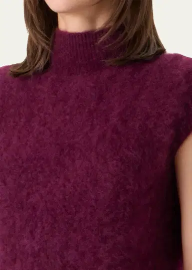 Akris Mock-Neck Cloud Cashmere Cap-Sleeve Sweater | Thumbnail 5 Akris Mock-Neck Cloud Cashmere Cap-Sleeve Sweater | Thumbnail 5