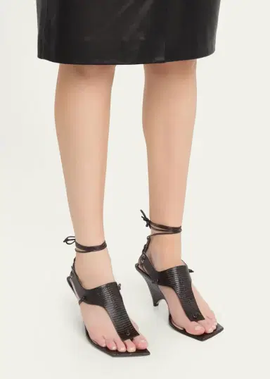 Christen 75mm Edge Lizard-Embossed Leather Ankle-Tie Sandals | Thumbnail 2 Christen 75mm Edge Lizard-Embossed Leather Ankle-Tie Sandals | Thumbnail 2