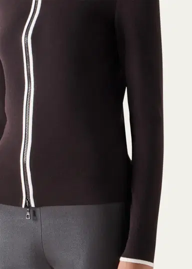 Akris punto Merino Wool Knit Zip Cardigan | Thumbnail 5 Akris punto Merino Wool Knit Zip Cardigan | Thumbnail 5