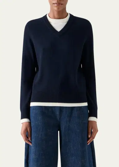 Akris punto Layered Wool-Cashmere Sweater | Thumbnail 4 Akris punto Layered Wool-Cashmere Sweater | Thumbnail 4