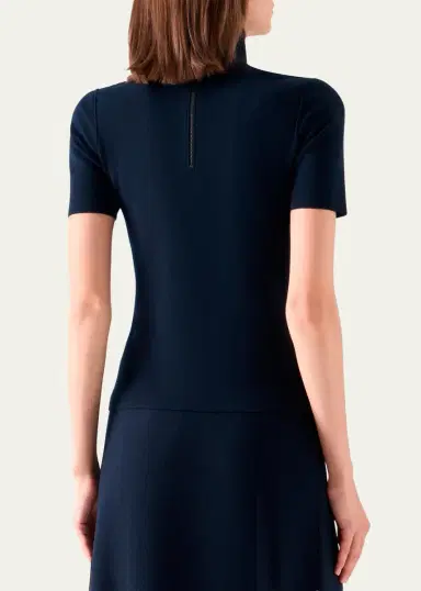 Akris punto Mock Turtleneck Stretch Wool Top | Thumbnail 3 Akris punto Mock Turtleneck Stretch Wool Top | Thumbnail 3