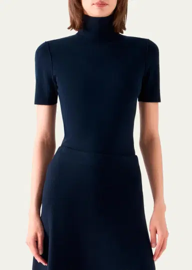 Akris punto Mock Turtleneck Stretch Wool Top | Thumbnail 4 Akris punto Mock Turtleneck Stretch Wool Top | Thumbnail 4