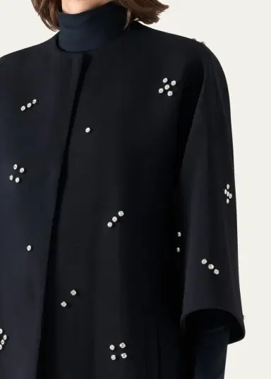 Akris punto Diamond Dice Dot Wool Car Coat | Thumbnail 5 Akris punto Diamond Dice Dot Wool Car Coat | Thumbnail 5