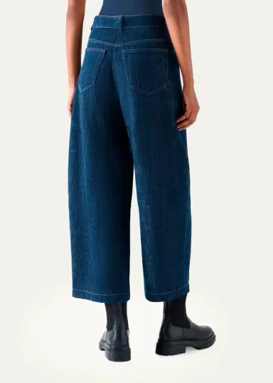 Akris punto Mid-Rise Denim Barrel-Leg Ankle Trousers | Thumbnail 3 Akris punto Mid-Rise Denim Barrel-Leg Ankle Trousers | Thumbnail 3