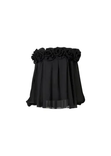 Carolina Herrera Rosette Off-the-Shoulder Blouse | Thumbnail 1 Carolina Herrera Rosette Off-the-Shoulder Blouse | Thumbnail 1