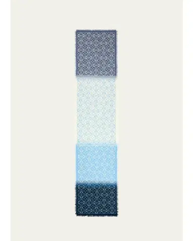 LOEWE Anagram Wool Silk Scarf | Thumbnail 1 LOEWE Anagram Wool Silk Scarf | Thumbnail 1