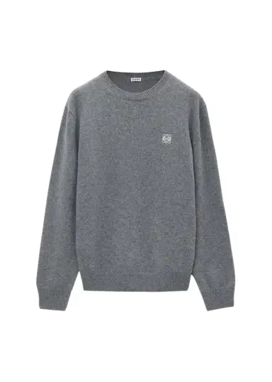 Loewe Men's Wool Mini-Anagram Crewneck Sweater | Thumbnail 1 Loewe Men's Wool Mini-Anagram Crewneck Sweater | Thumbnail 1