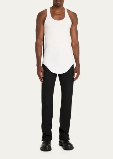 Rick Owens Men's Vega Wool Zip-Cuff Jeans | Thumbnail 2 Rick Owens Men's Vega Wool Zip-Cuff Jeans | Thumbnail 2