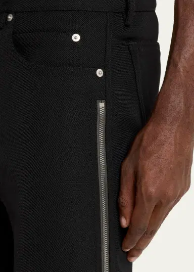 Rick Owens Men's Vega Wool Zip-Cuff Jeans | Thumbnail 5 Rick Owens Men's Vega Wool Zip-Cuff Jeans | Thumbnail 5