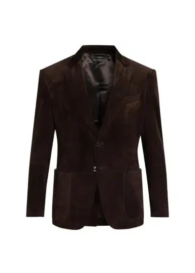 TOM FORD Men's Suede Single-Breasted Blazer | Thumbnail 1 TOM FORD Men's Suede Single-Breasted Blazer | Thumbnail 1