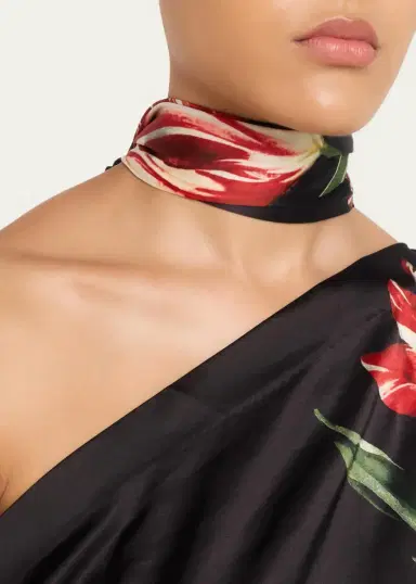 Alice + Olivia Rita Draped Floral One-Shoulder Crop Top | Thumbnail 5 Alice + Olivia Rita Draped Floral One-Shoulder Crop Top | Thumbnail 5