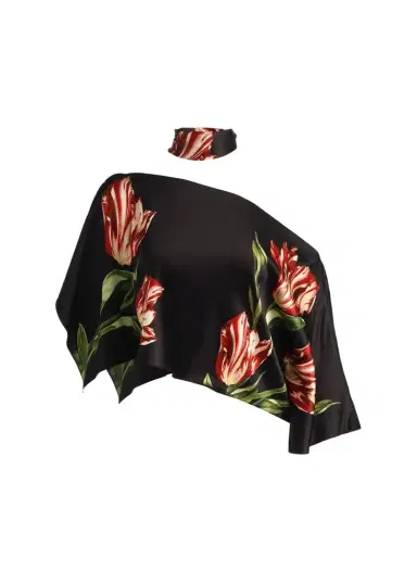 Alice + Olivia Rita Draped Floral One-Shoulder Crop Top | Thumbnail 1 Alice + Olivia Rita Draped Floral One-Shoulder Crop Top | Thumbnail 1