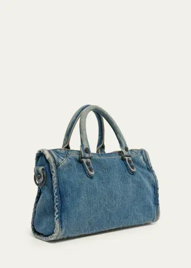 Balenciaga Le City Small Denim Tote Bag | Thumbnail 3 Balenciaga Le City Small Denim Tote Bag | Thumbnail 3