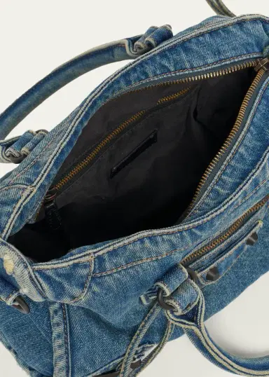 Balenciaga Le City Small Denim Tote Bag | Thumbnail 4 Balenciaga Le City Small Denim Tote Bag | Thumbnail 4