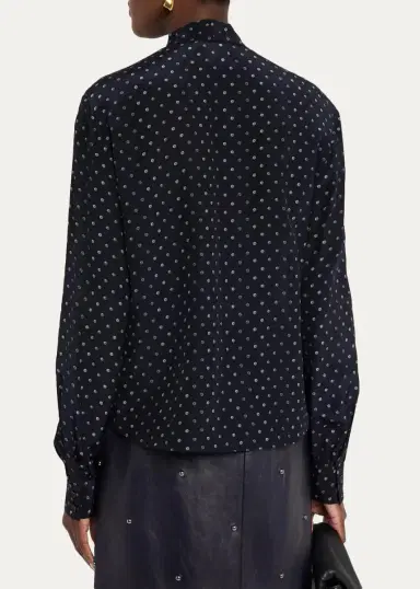 Lafayette 148 New York Polka Dot Silk Crepe De Chine Blouse | Thumbnail 3 Lafayette 148 New York Polka Dot Silk Crepe De Chine Blouse | Thumbnail 3