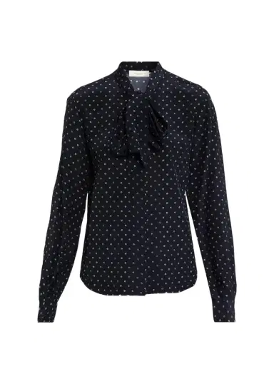 Lafayette 148 New York Polka Dot Silk Crepe De Chine Blouse | Thumbnail 1 Lafayette 148 New York Polka Dot Silk Crepe De Chine Blouse | Thumbnail 1
