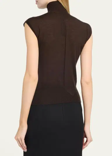 Rick Owens Turtleneck Fine Wool Knit Tank Top | Thumbnail 3 Rick Owens Turtleneck Fine Wool Knit Tank Top | Thumbnail 3