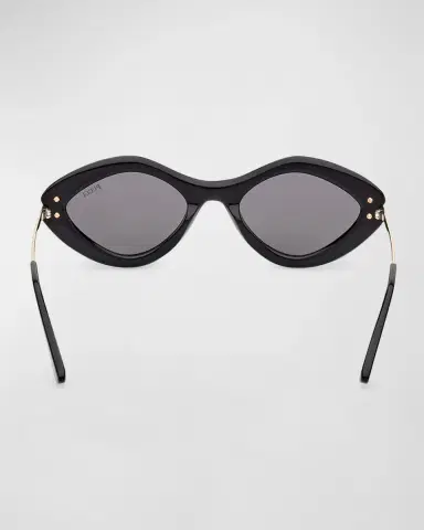 Pucci Logo Acetate & Metal Oval Sunglasses | Thumbnail 5 Pucci Logo Acetate & Metal Oval Sunglasses | Thumbnail 5