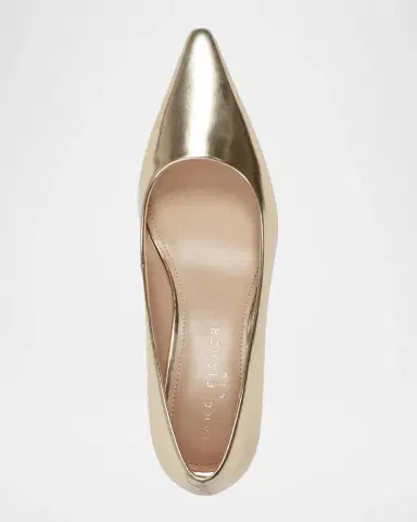 Marc Fisher LTD Calynna Metallic Leather Kitten-Heel Pumps | Thumbnail 4 Marc Fisher LTD Calynna Metallic Leather Kitten-Heel Pumps | Thumbnail 4