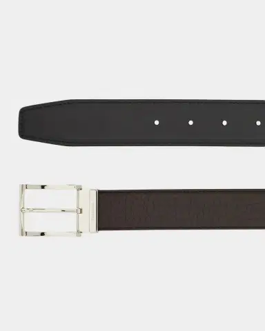 Ferragamo Men's Double Adjustable Leather Belt | Thumbnail 3 Ferragamo Men's Double Adjustable Leather Belt | Thumbnail 3