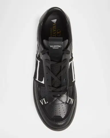 Valentino Garavani Men's VL7N Logo-Web Leather Sneakers | Thumbnail 5 Valentino Garavani Men's VL7N Logo-Web Leather Sneakers | Thumbnail 5