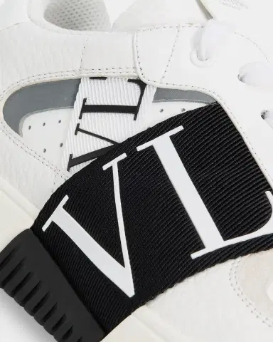 Valentino Garavani Men's VL7N Logo-Web Leather Sneakers | Thumbnail 5 Valentino Garavani Men's VL7N Logo-Web Leather Sneakers | Thumbnail 5