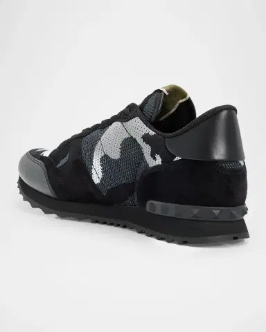 Valentino Garavani Men's Rockrunner Mesh Camouflage Sneakers | Thumbnail 4 Valentino Garavani Men's Rockrunner Mesh Camouflage Sneakers | Thumbnail 4