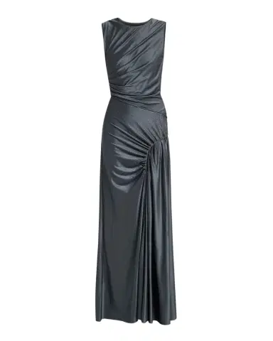 Giorgio Armani Embellished Ruched Long Sleeveless Dress | Thumbnail 1 Giorgio Armani Embellished Ruched Long Sleeveless Dress | Thumbnail 1