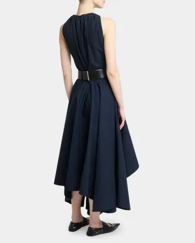 Givenchy Asymmetric Cotton Poplin Sleeveless Midi Dress | Thumbnail 3 Givenchy Asymmetric Cotton Poplin Sleeveless Midi Dress | Thumbnail 3