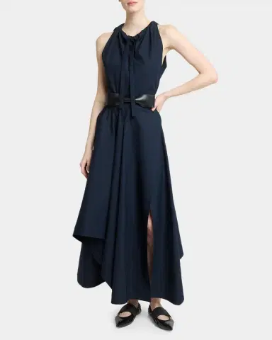 Givenchy Asymmetric Cotton Poplin Sleeveless Midi Dress | Thumbnail 4 Givenchy Asymmetric Cotton Poplin Sleeveless Midi Dress | Thumbnail 4